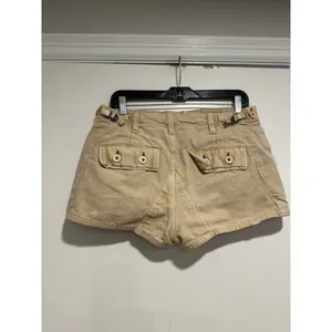 Free People All Yours Micro Shorts Sz:8 Light Brown utility-inspired cargo style thumbnail 2