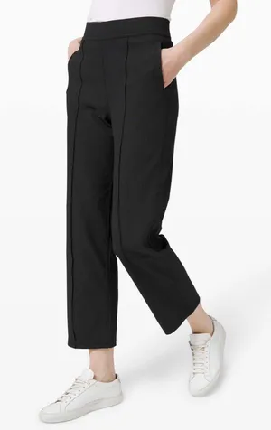 Lululemon Urban Strides Super High Rise Ribbed Casual Pants Black Size 6 thumbnail 1