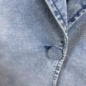 DG2 by Diane Gilman Women's Y2K Denim Light Blue Blazer Jacket Size 2X thumbnail 3