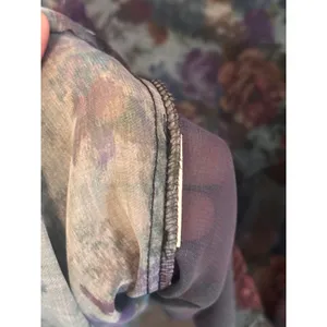 MNG Collection Womens Blouse 8 Multicolor Sheer Floral Button‎ Up Dark Academia thumbnail 6