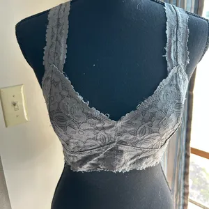 Lace Racerback Bralette Duo in Slate Gray and Nude thumbnail 8