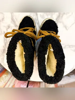 La Mondiale Zermatt Sheepskin Après-Ski Boots Black Size 36 NWT thumbnail 5