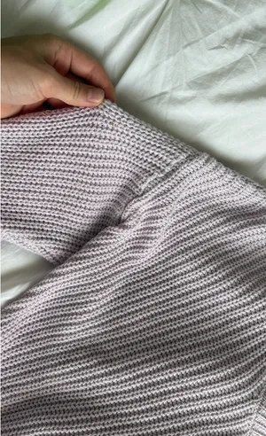 light purple off the shoulder knit sweater Size XS thumbnail 5