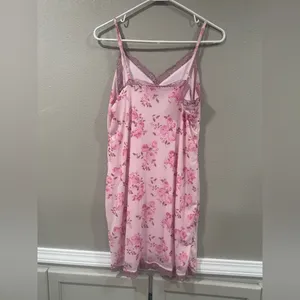 Wild Fable Floral Pink Lace Trim Slip Dress thumbnail 2