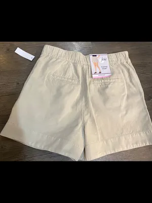 Joie Women's Pleated High-Waist Shorts in Light Tan. Size Medium thumbnail 3