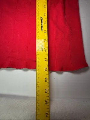 Intimately free people Red Ribbed Tank Top with Good Vibes Patch - Women thumbnail 5