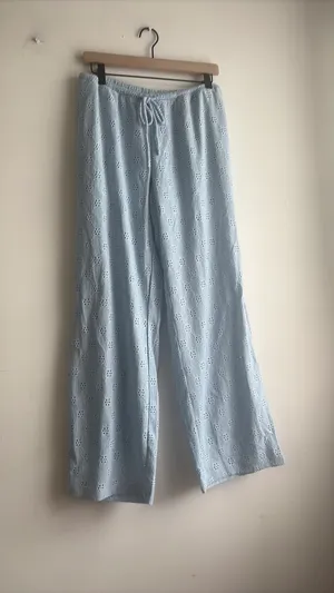 HYFVE Light Blue Wide Leg Pants thumbnail 5