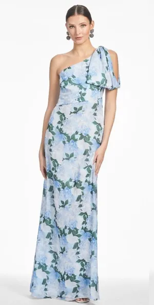 Sachin & Babi Chelsea Gown in Glacial Peonies size 10 thumbnail 1