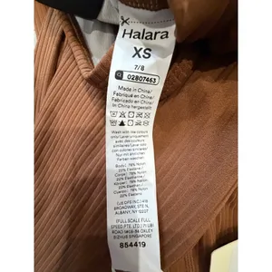 Halara Brown Jumpsuit Ribbed Cut‎ Out Back XS Athleisure Minimalist thumbnail 9