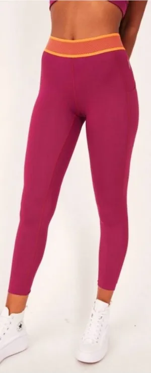 Free People Movement Purple and Orange High Waisted Workout Leggings thumbnail 1