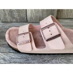 Birkenstock Arizona Shearling Sandals Desert Dust Light Rose Narrow Fit 42 thumbnail 2