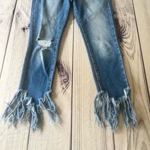 KanCan Leslie Fringe Hem Distressed Mid Rise Skinny Jeans thumbnail 5