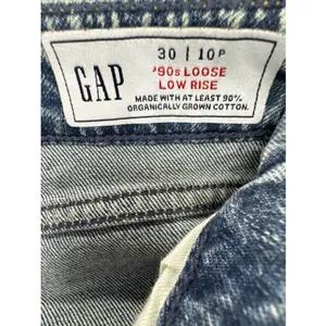 Gap Low Rise 90s Loose Lace Up Jeans Womens 30 Light Wash Wide Leg Y2K thumbnail 13