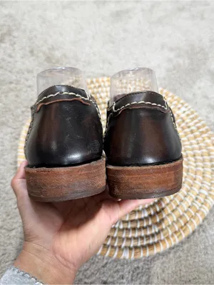 Bed|Stu Women’s Cobbler Series Slip On Shoes Leather in Dark Brown 8 thumbnail 7