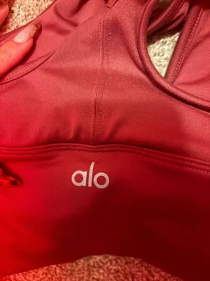 Alo Yoga Sports Bra Dark Purple Small thumbnail 6