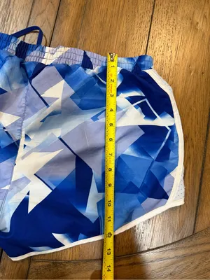 Under Armour Blue and White Geometric Athletic Shorts thumbnail 6