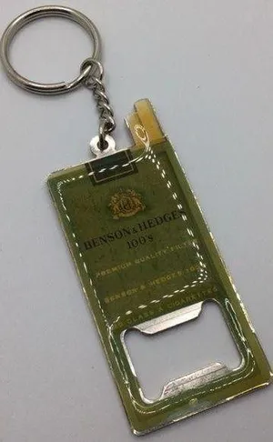 Vintage Rare Benson & Hedges Cigarette Company Bottle Opener Key Chain Ring Fob thumbnail 1