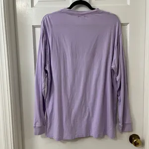 SKIMS Boyfriend Henley Top Small Lilac Purple Long Sleeve Oversized thumbnail 5