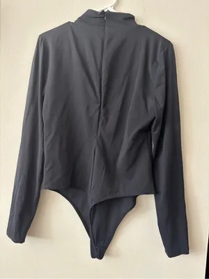 Babaton Black Long Sleeve Bodysuit Size 1X thumbnail 2