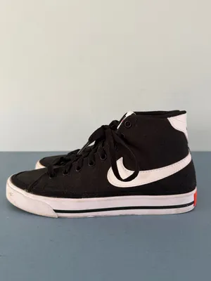 Nike Court Legacy Mid Canvas Black White Sneakers thumbnail 4