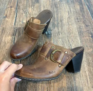 B.O.C. brown buckle clogs Size 7 thumbnail 1