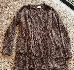 Pink Lily Long brown cardigan thumbnail 1