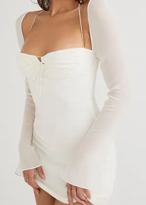 House of CB BABY DOLL DRESS IN IVORY thumbnail 1