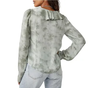 Free People New Women’s Lyocell Tie Front Blouse, Size M New w/Tag Retail $128 thumbnail 4