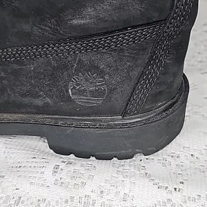 Timberland 6" padded collar waterproof black suede leather boots sz 7.5 thumbnail 3