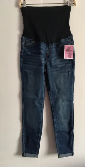 Maternity Jeans, Medium Blue thumbnail 1