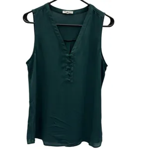 Maurices Sleeveless Quarter Button Front V Neck Tunic Blouse Top Womens Medium thumbnail 6