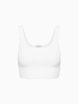 Aritzia Babaton Sculpt Knit Squareneck Cropped Tank - White - XS thumbnail 7