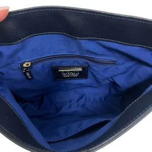 Ripani Italian Leather Handbag Purse Shoulder Bag Navy Blue white Nautical Italy thumbnail 10