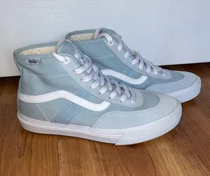 Baby blue high top vans thumbnail 1