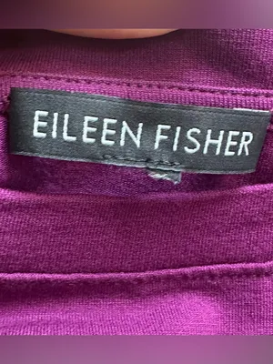 Eileen Fisher Plum Long Sleeve Relaxed Tee Women’s Size XL thumbnail 4