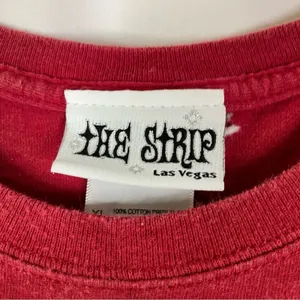 The Strip Las Vegas Graphic Tee Short Sleeve Red 100% Cotton Unisex XL thumbnail 3