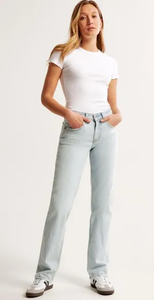 Abercrombie Jeans Straight 90s Mid-Rise thumbnail 1