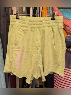 NWOT Free People FP Movement All Star Logo Shorts - Lemongrass - Small thumbnail 8
