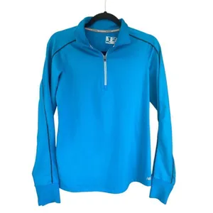 New Balance sky blue 1/4 zip runners/golf long sleeve size medium womens thumbnail 2
