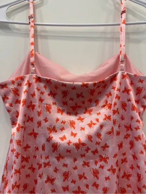 Urban Outfitters Light Pink and Orange Butterfly Print Mini Dress thumbnail 12