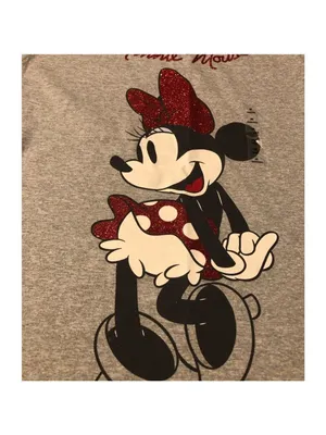 Disney Minnie Mouse Grey Red Short Sleeve Tee M (19” PTP) thumbnail 2