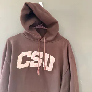 Jansport Vintage Y2k 00's 90s CSU Hoodie Brown Pink Pullover Sweatshirt‎ M thumbnail 2