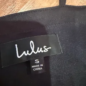 Lulus black mini embroidered sheer overlay dress floral small EUC wedding‎ thumbnail 7