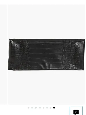 NWT‎ Beis Black Croc-Embossed Tote Bag thumbnail 8