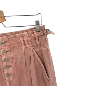 Free People Compass Star‎ Trousers Pants in Pink Cotton Size 2 thumbnail 5