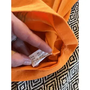 Harley Davidson Women’s Front Garage Shirt 1/4 Zip Orange Shirt Biker Size Large thumbnail 5