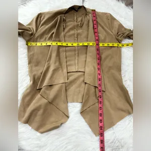 Zara Tan Long Sleeve Blazer Size XS thumbnail 3