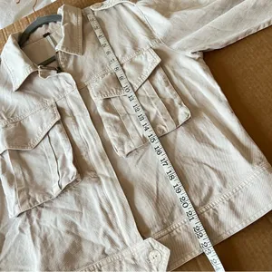 YFB Young Fabulous & Broke Beige Flap pocket Crop jacket, tencell blend, L NWOT thumbnail 11