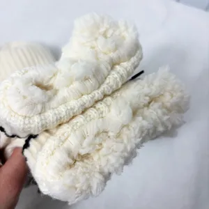Hunter Cream Cable Knit Socks with Striped Cuff‎ ONe Size Fits Most thumbnail 5