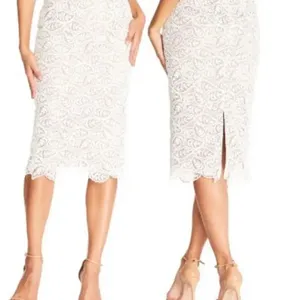 NWT DRESS THE POPULATION Tegan Lace Midi Dress White Size XS thumbnail 7